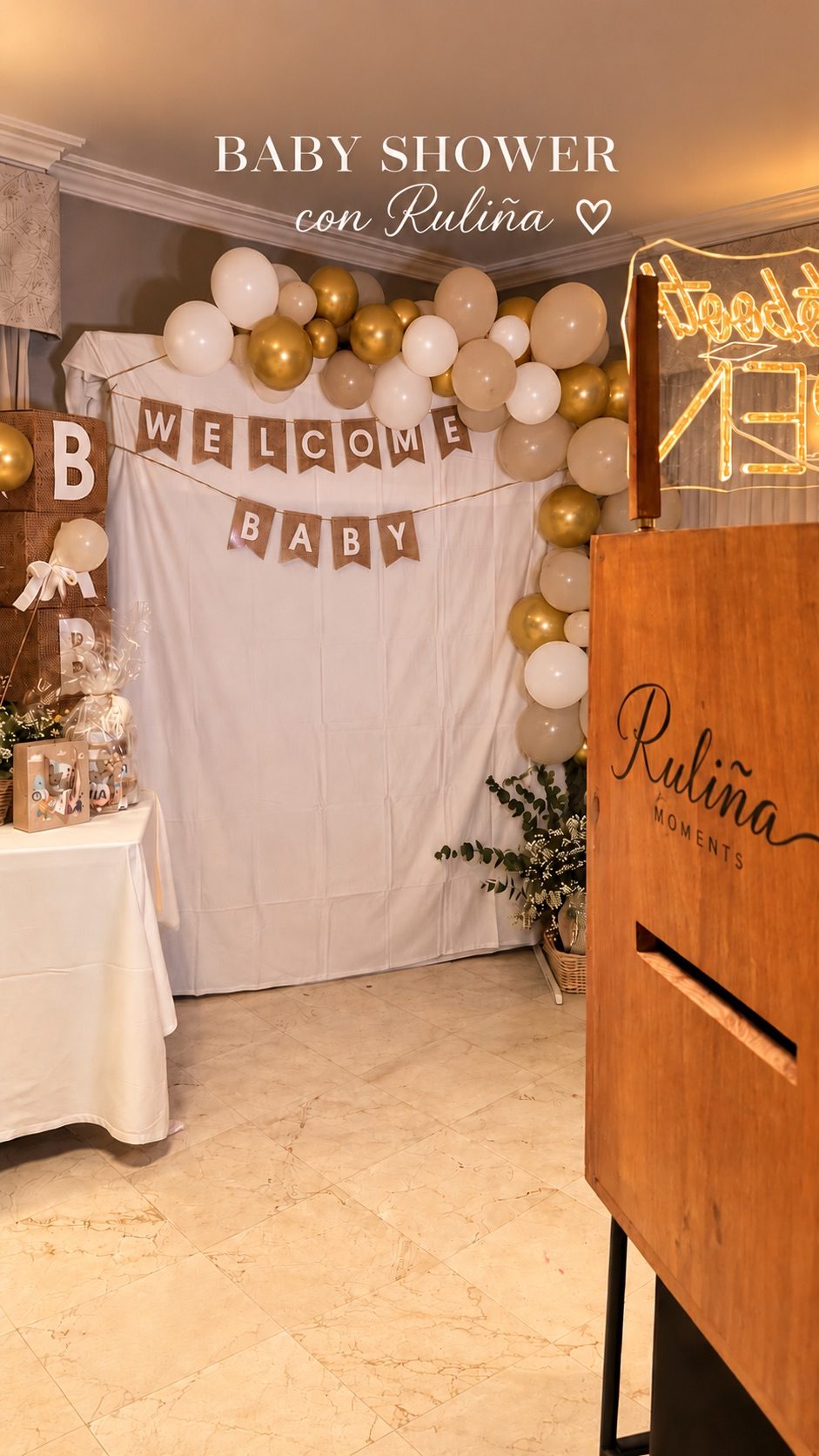 Fotomatón en un baby shower en Ourense · Ruliña Moments